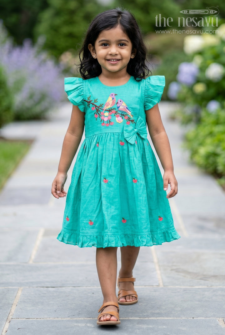 Girls Chanderi Frock for Birthdays and Festive Celebrations