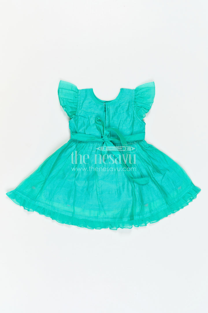Girls Chanderi Frock for Birthdays and Festive Celebrations