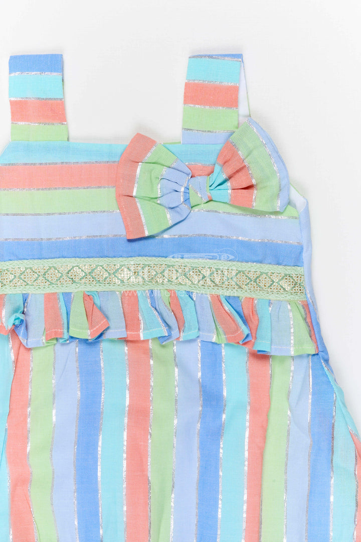 Girls Striped Frock for Summer Outings and Playful Days
