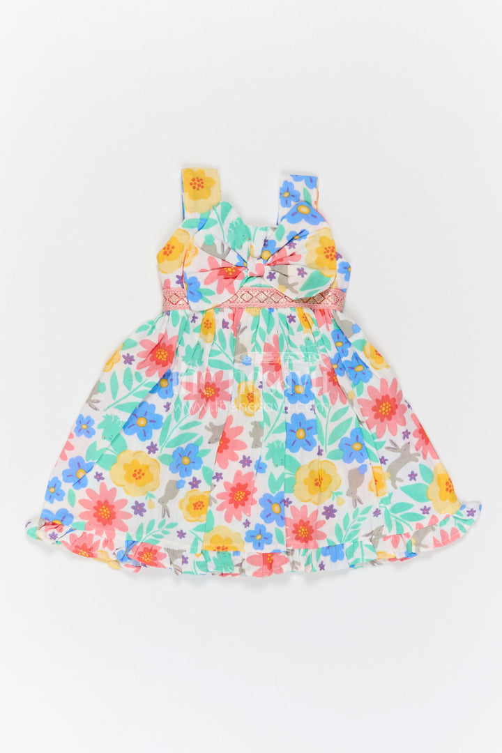 Girls Floral Frock for Summer Vacations and Playful Outings