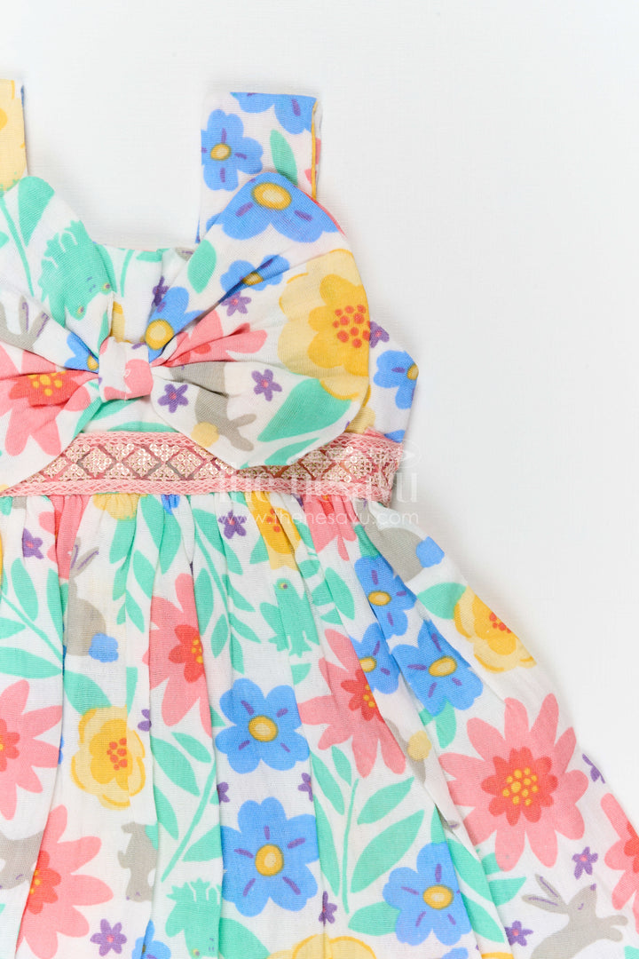 Girls Floral Frock for Summer Vacations and Playful Outings