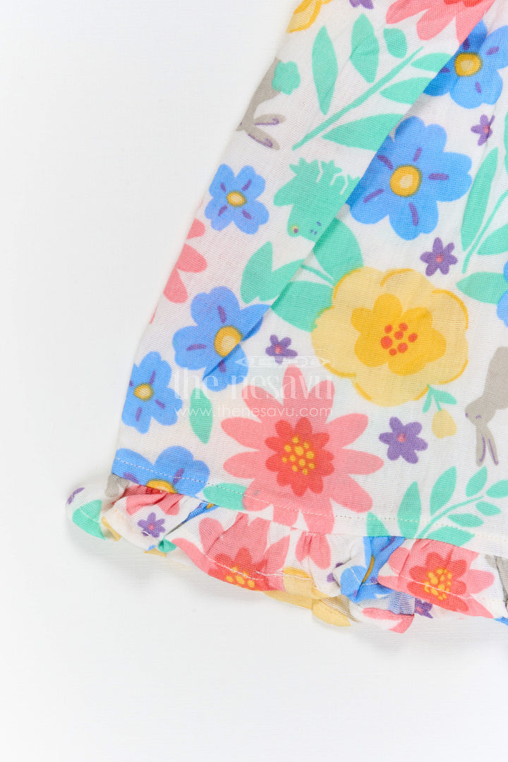 Girls Floral Frock for Summer Vacations and Playful Outings