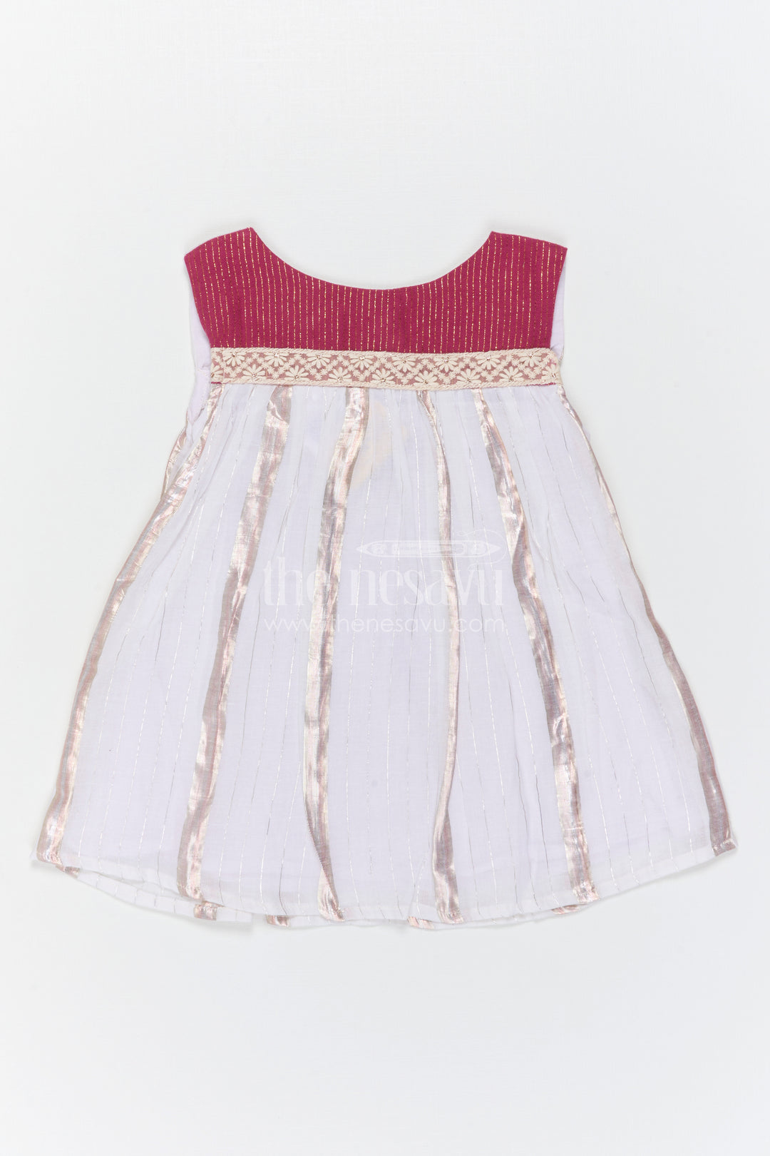 Girls Striped Frock for Festive Outings and Family Gatherings