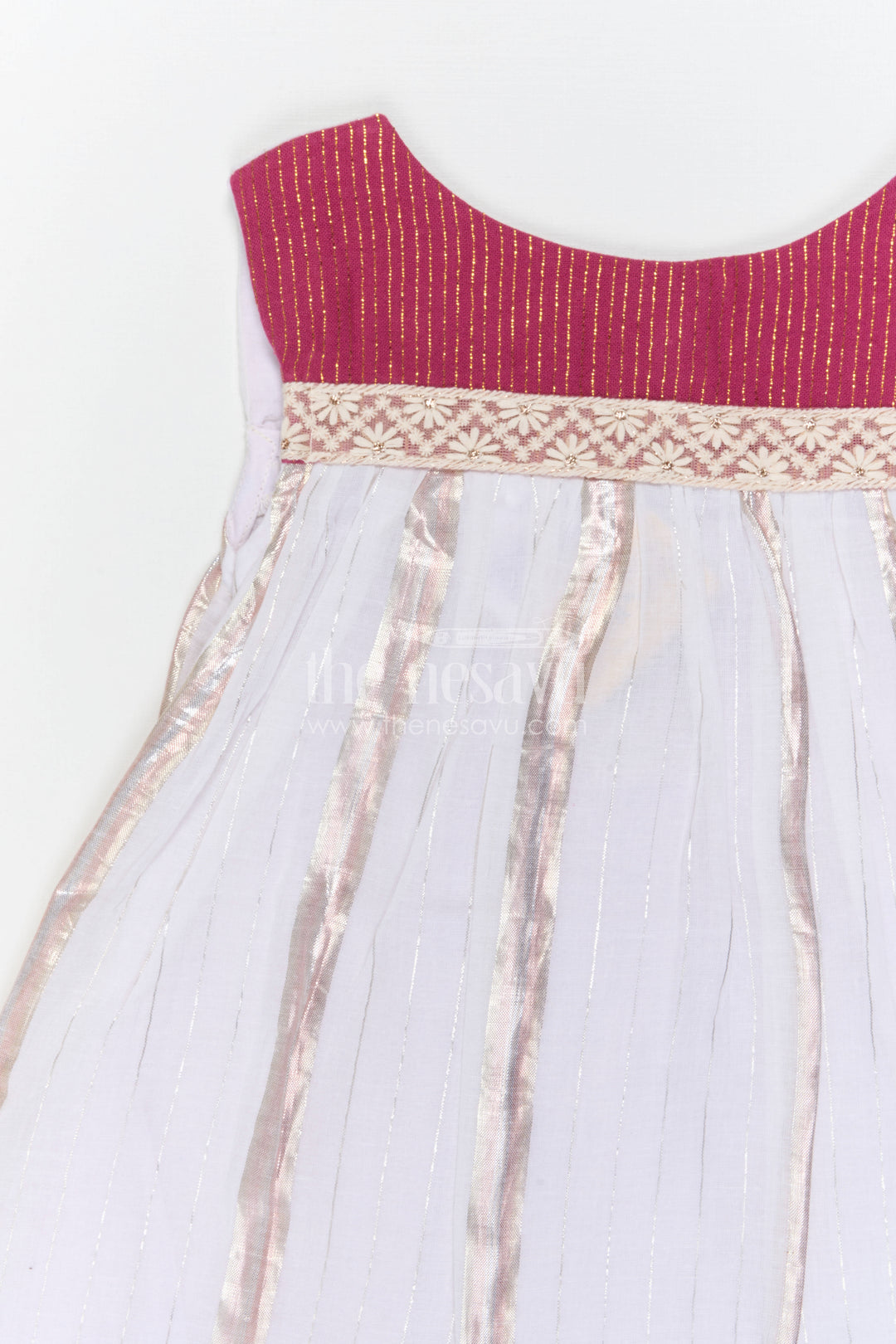 Girls Striped Frock for Festive Outings and Family Gatherings
