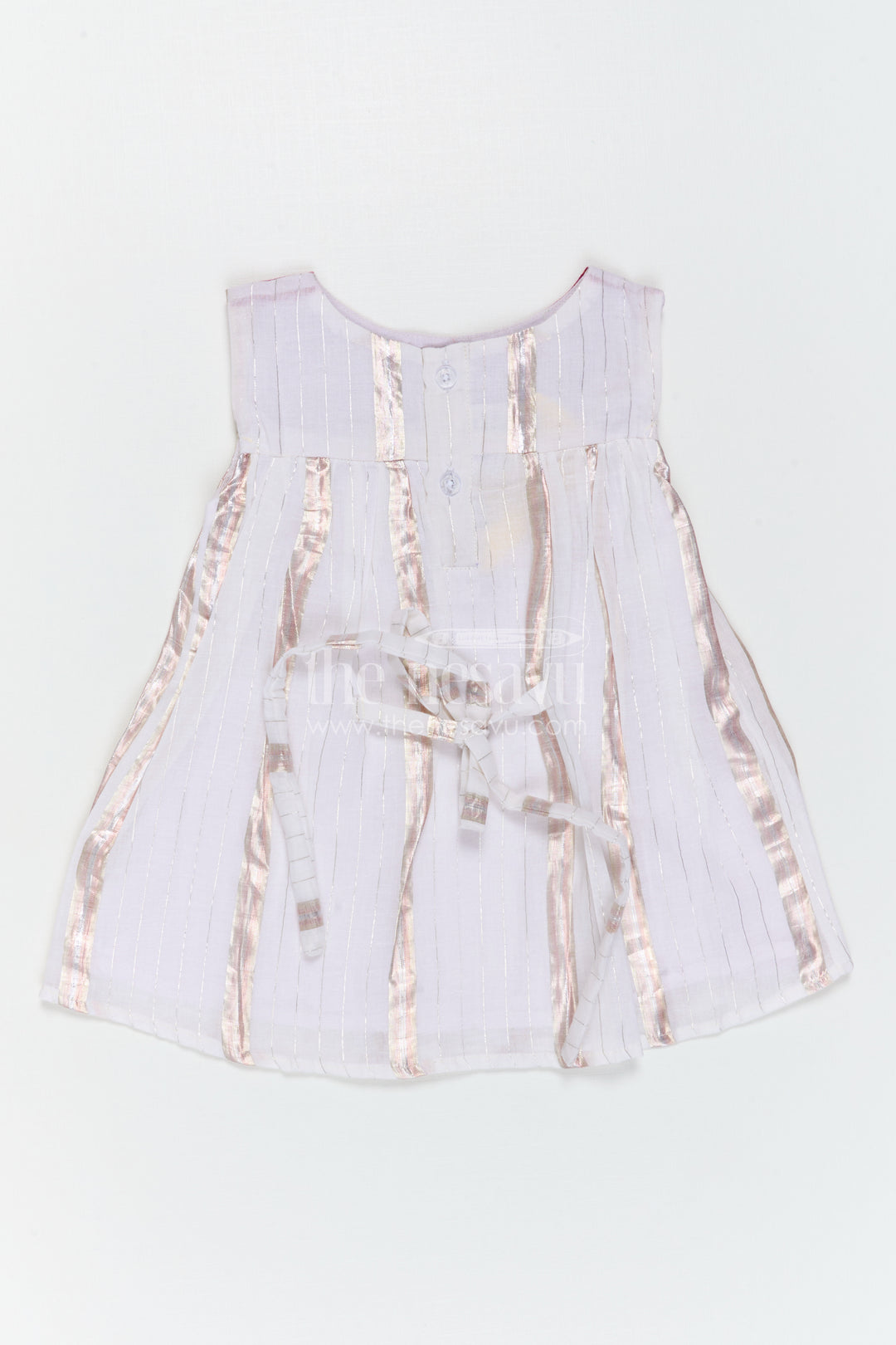 Girls Striped Frock for Festive Outings and Family Gatherings