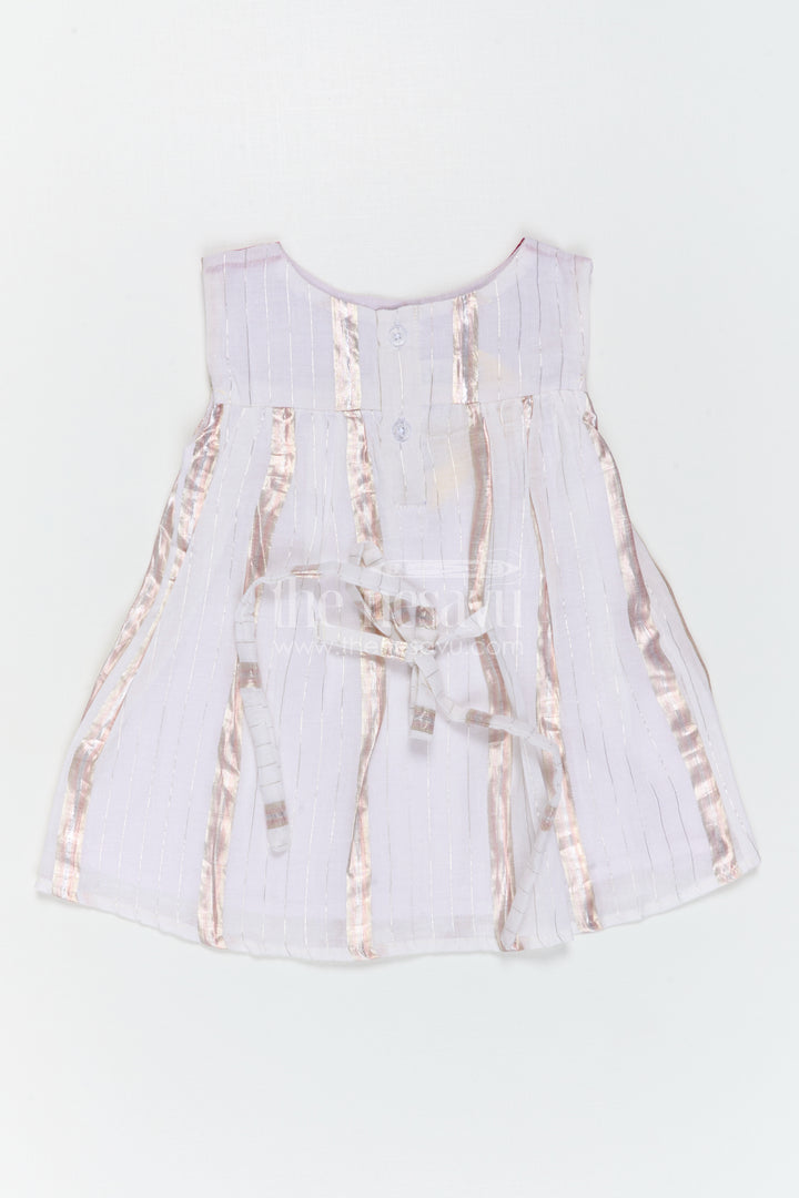 Girls Striped Frock for Festive Outings and Family Gatherings