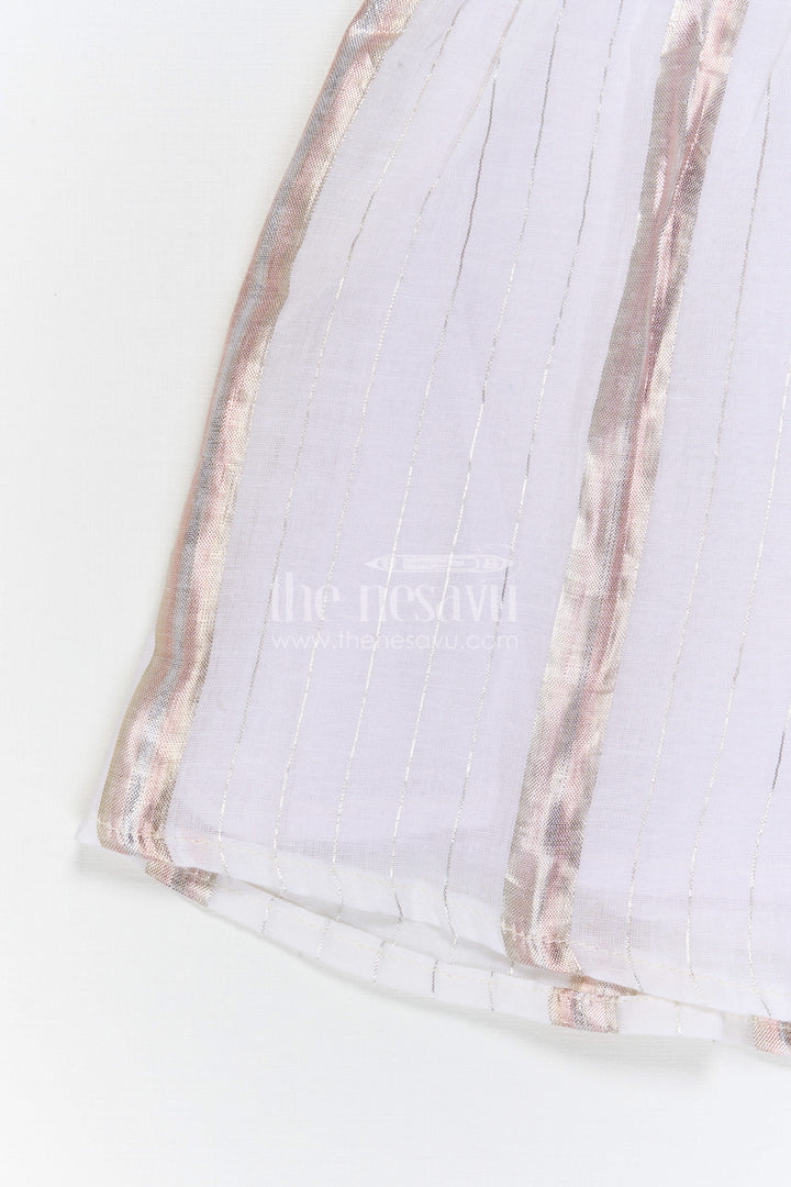 Girls Striped Frock for Festive Outings and Family Gatherings