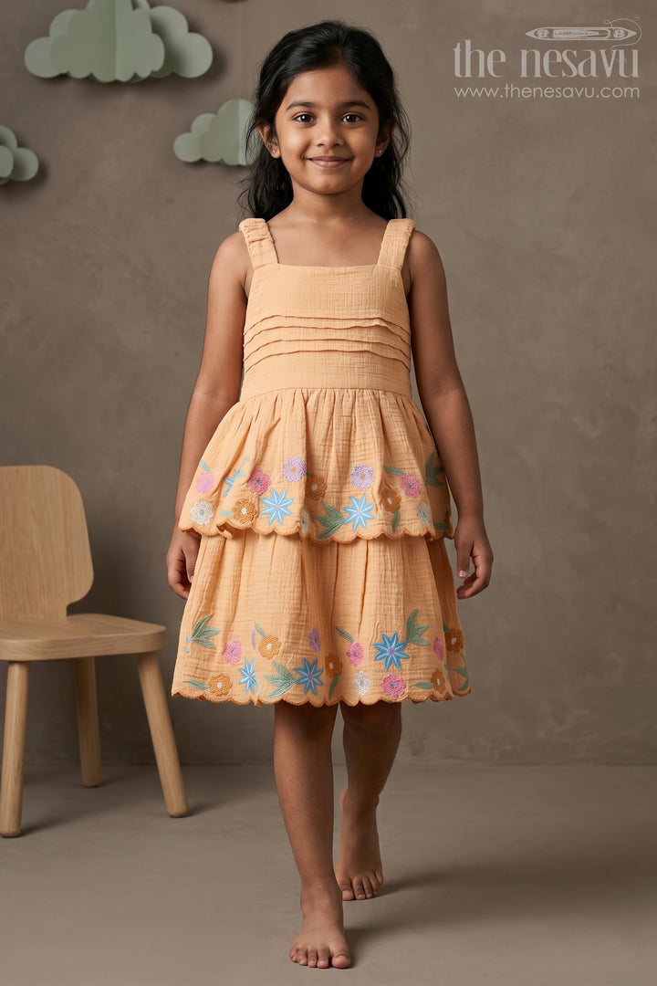 Girls Embroidered Frock for Festive Birthdays and Family Outings