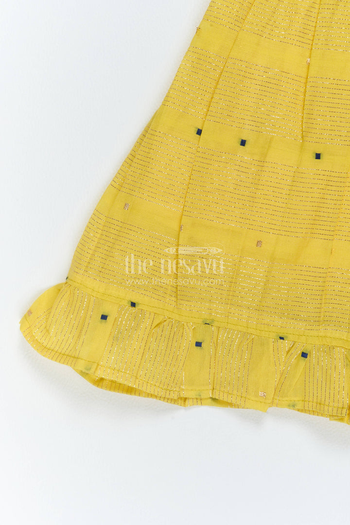 Ethnic Frock for Girls in Yellow for Festive Gatherings