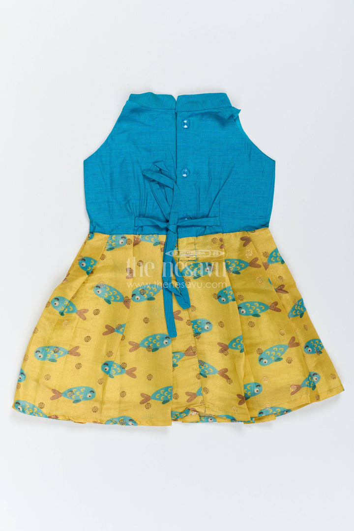 Chanderi Dress for Girls with Digital Print for Festive Occasions
