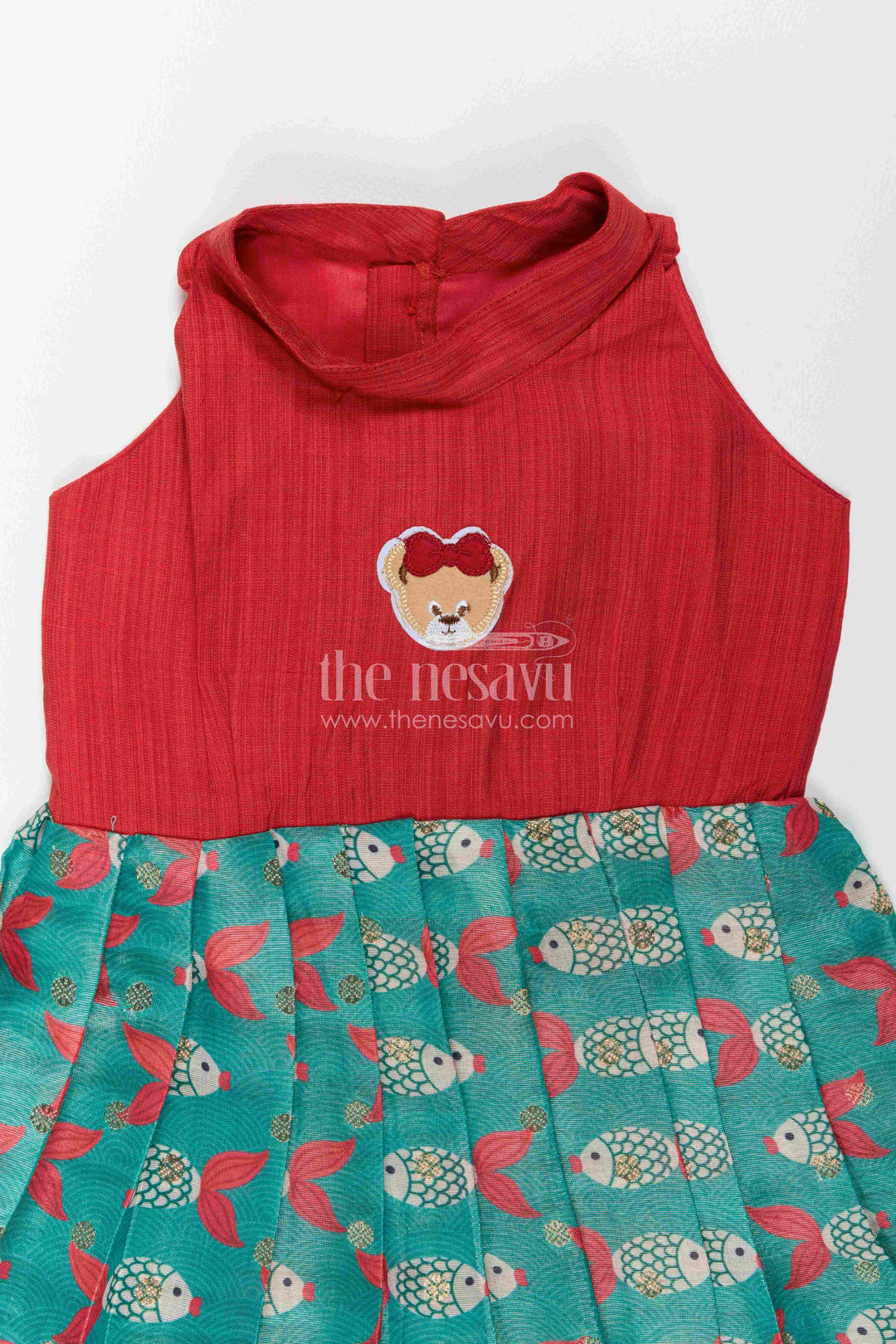 Ethnic Frock for Girls in Red for Celebrations and Photos