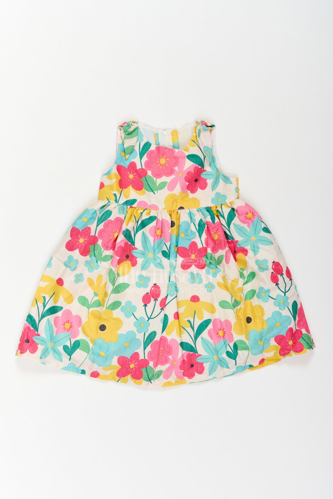 Girls Floral Cotton Frock for Birthdays Garden Parties and Family Outings