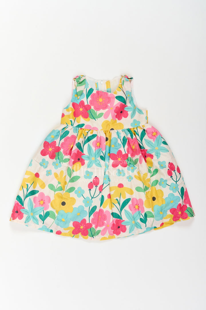 Girls Floral Cotton Frock for Birthdays Garden Parties and Family Outings
