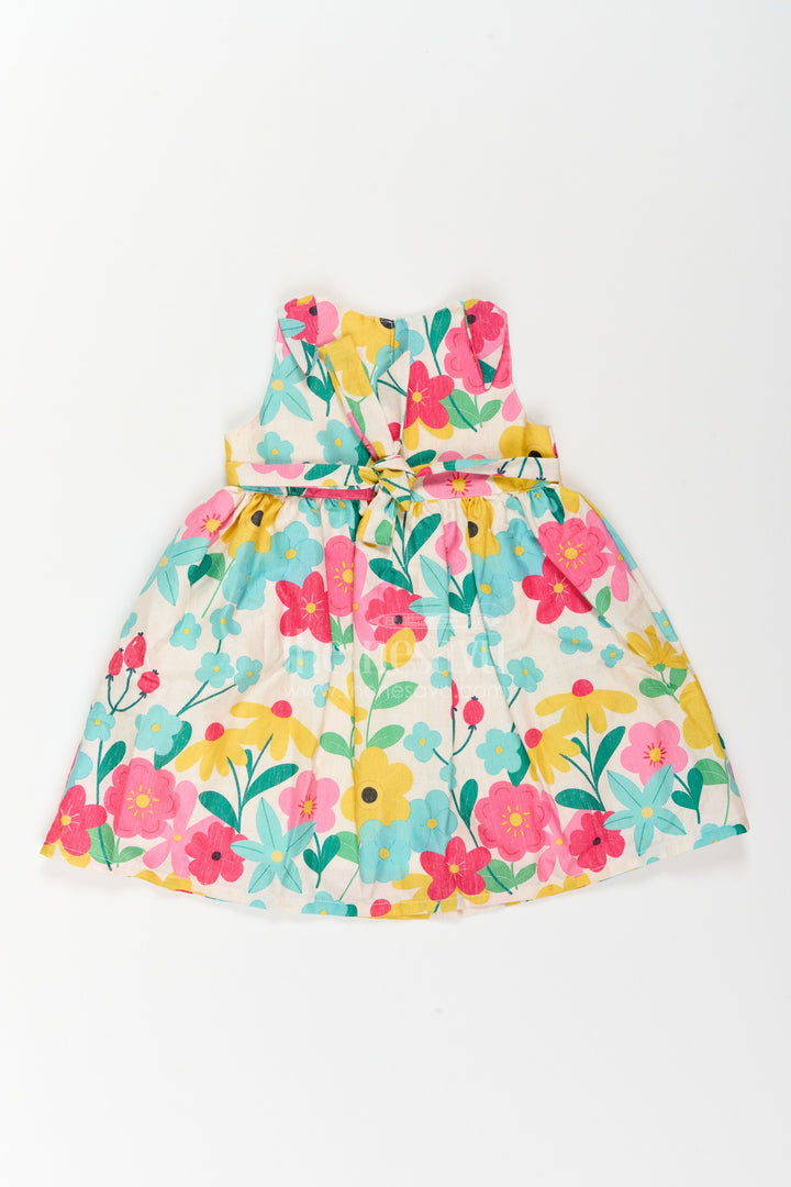 Girls Floral Cotton Frock for Birthdays Garden Parties and Family Outings