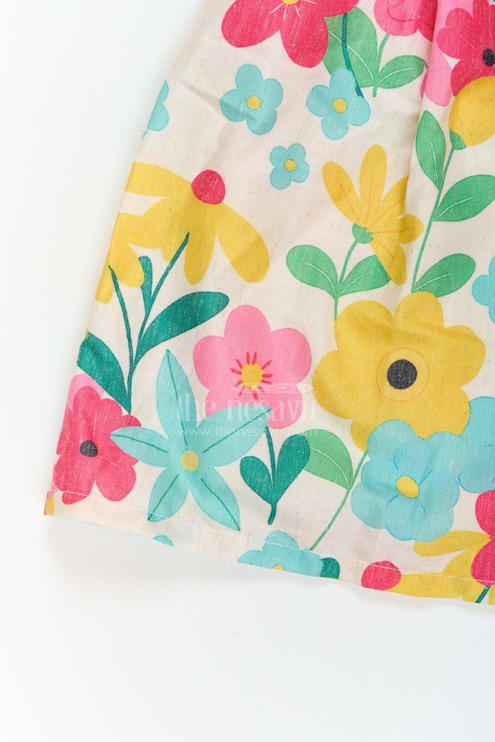 Girls Floral Cotton Frock for Birthdays Garden Parties and Family Outings