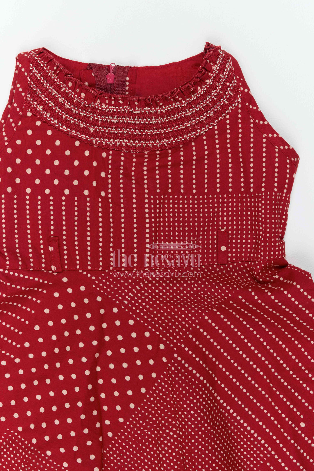 Girls Smocked Cotton Frock for Birthdays Parties and Family Outings