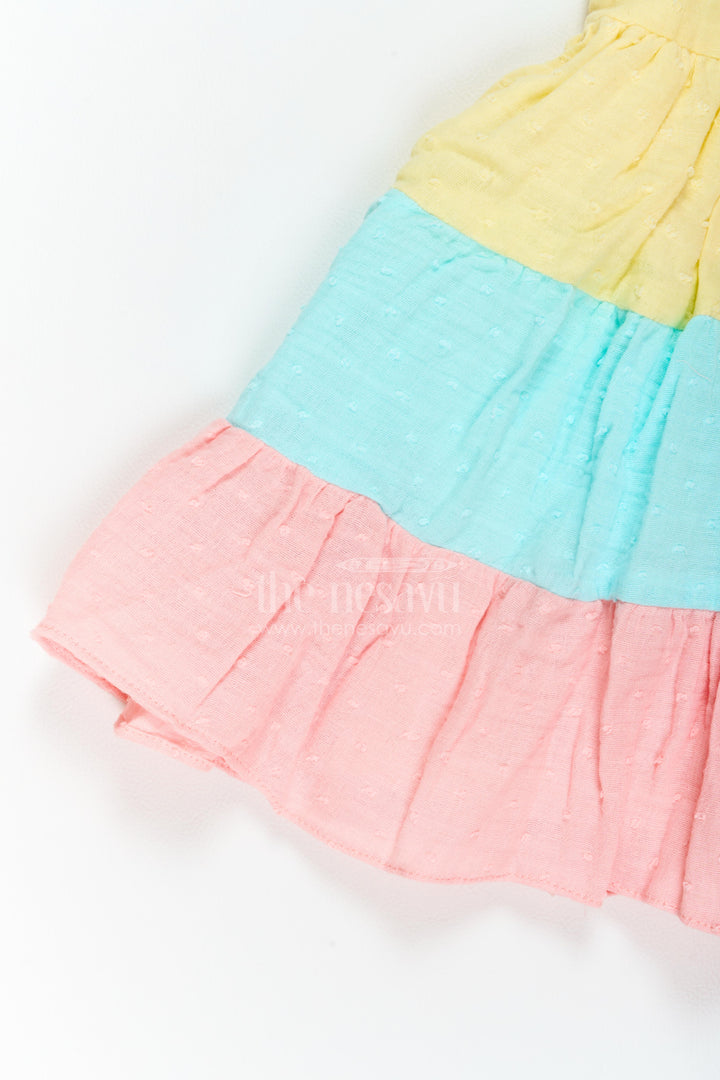 Girls Tiered Cotton Frock for Birthdays Vacations and Cheerful Day Outings