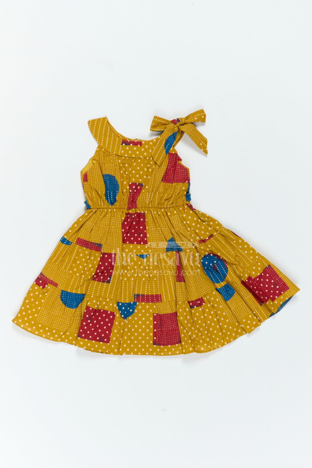 Girls Printed Cotton Frock for Festive Outings Birthdays and Cultural Days