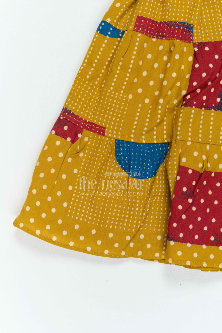Girls Printed Cotton Frock for Festive Outings Birthdays and Cultural Days