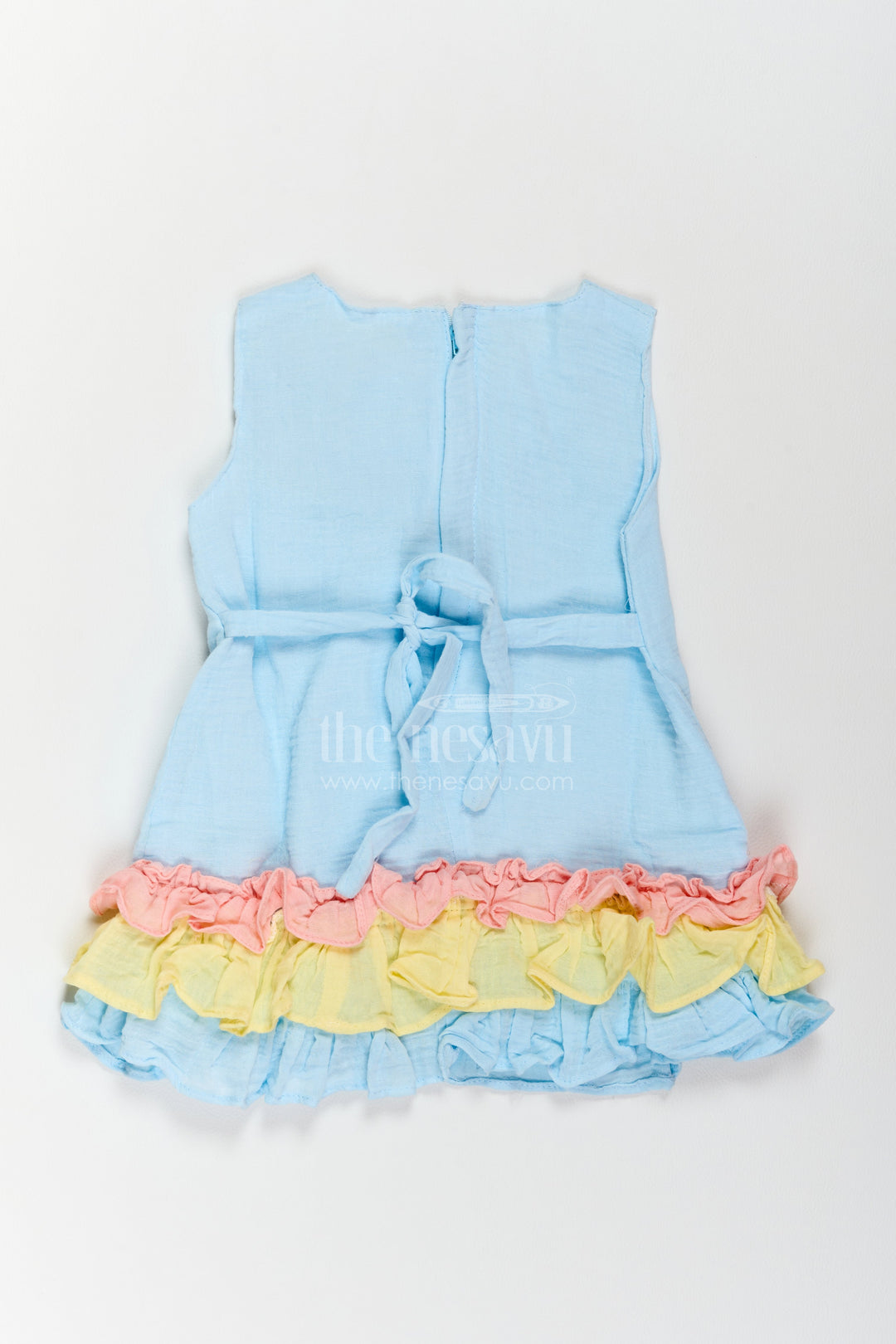 Girls Layered Hem Frock for Birthdays Playtime and Cheerful Day Outings