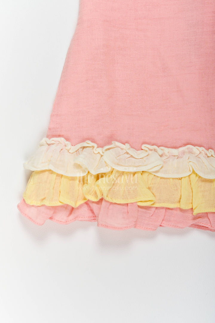 Girls Layered Ruffle Frock for Birthdays Playdates and Family Outings