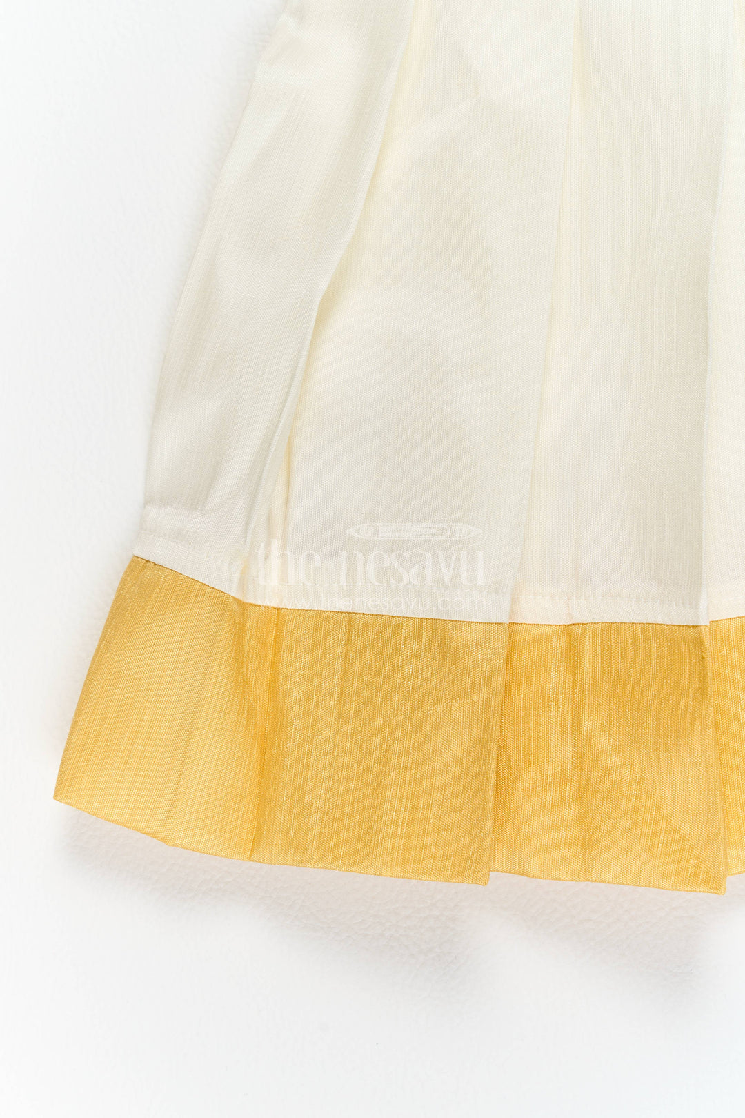 Cotton Dress for Girls with Thread Embroidery for Festive Occasions