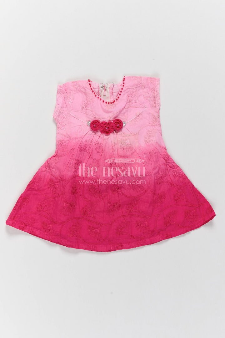 Girls Frock Dress in Pink for Celebrations and Photos