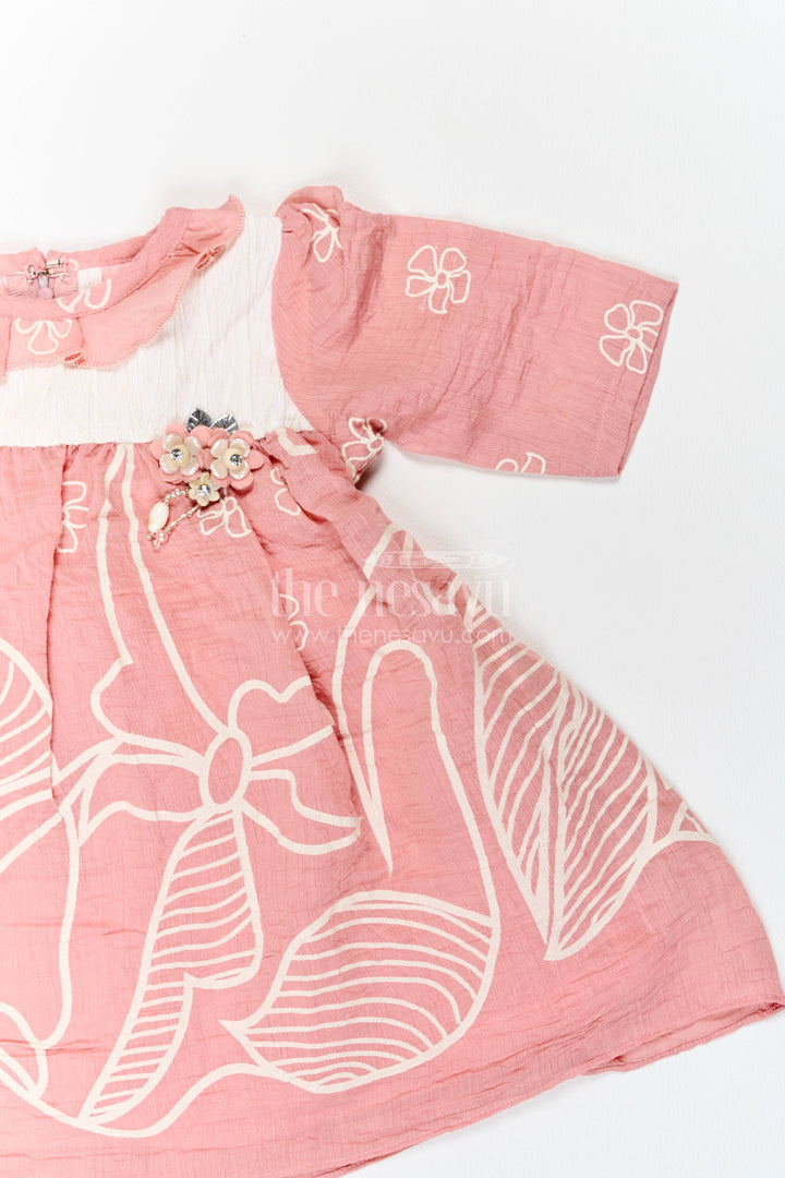 Girls Frock Dress with Digital Print for Weddings and Parties