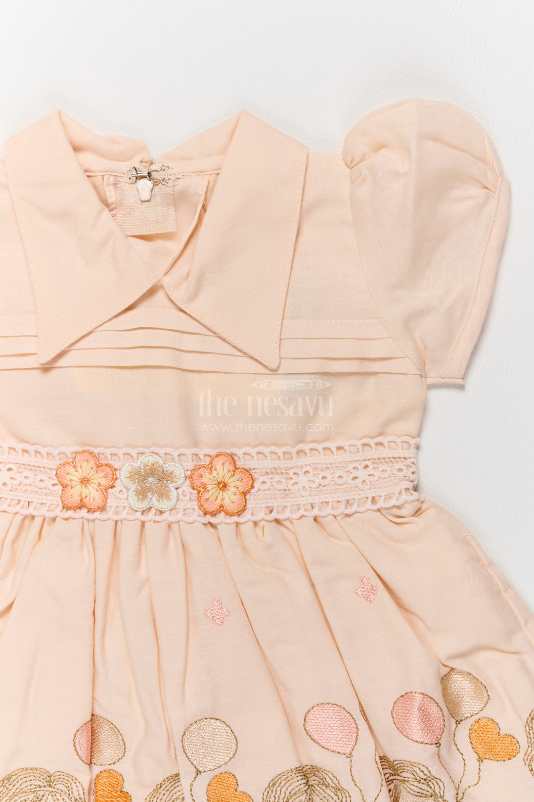 Cotton Dress for Girls in Orange for Joyful Occasions