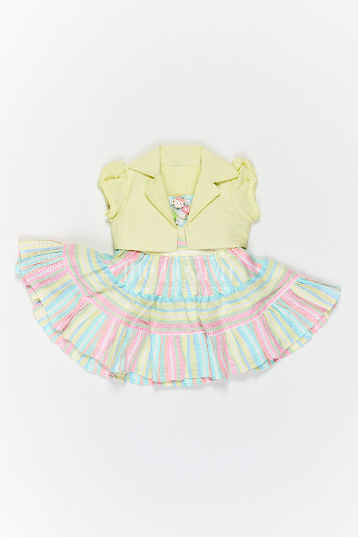 Girls Frock Dress with Smart Tailoring for Weddings and Parties