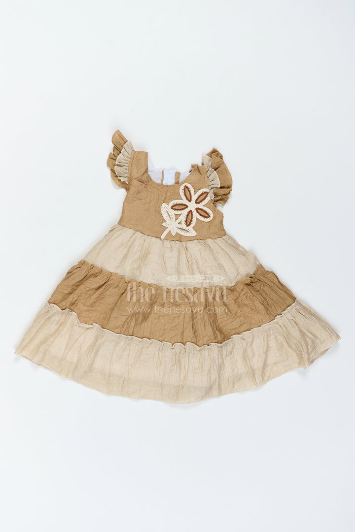 Girls Layered Celebration Frock for Parties Family Photos and Festive Outings