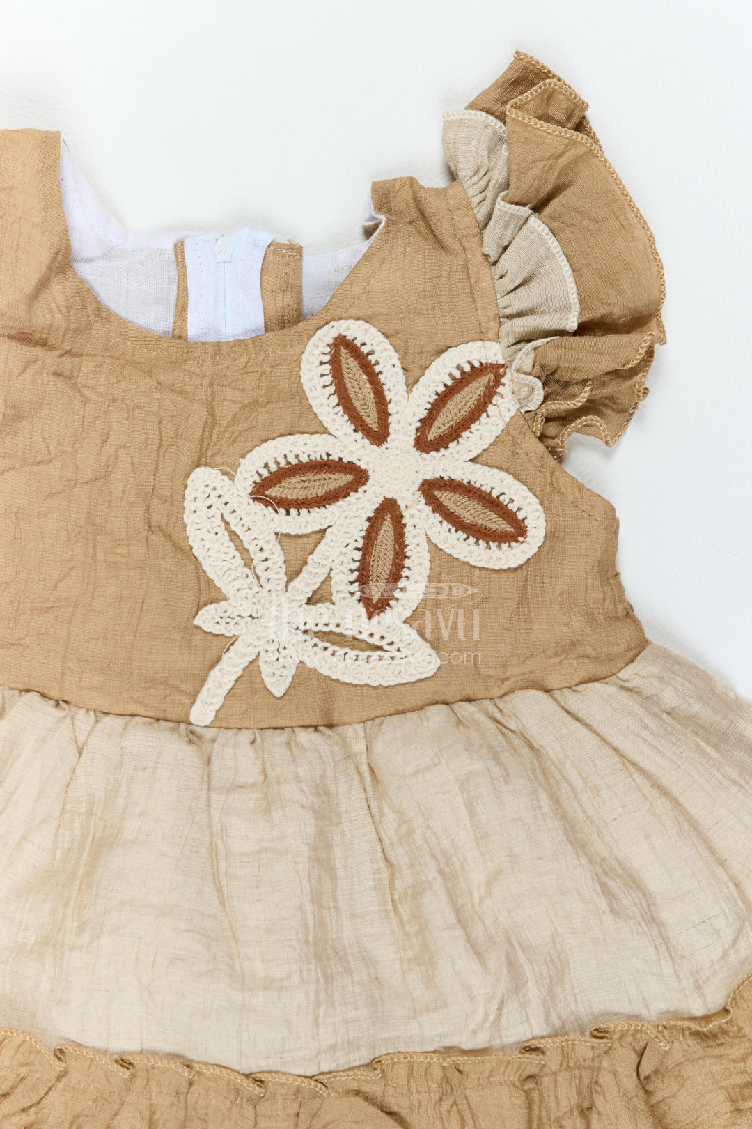 Girls Layered Celebration Frock for Parties Family Photos and Festive Outings