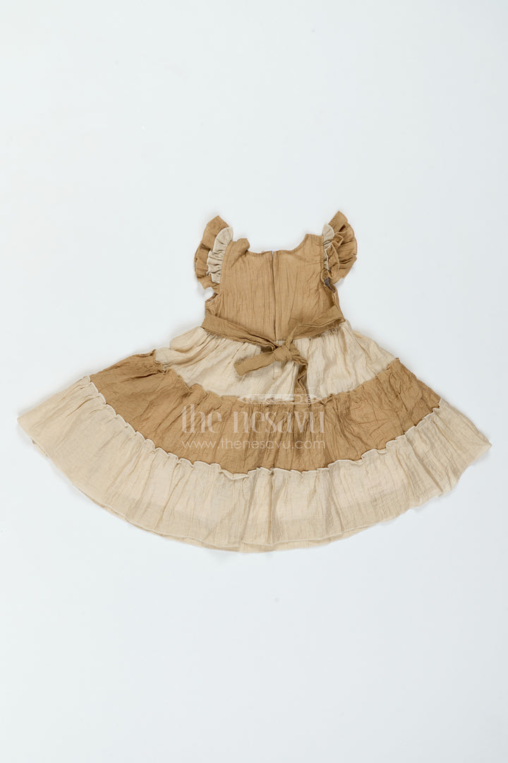 Girls Layered Celebration Frock for Parties Family Photos and Festive Outings