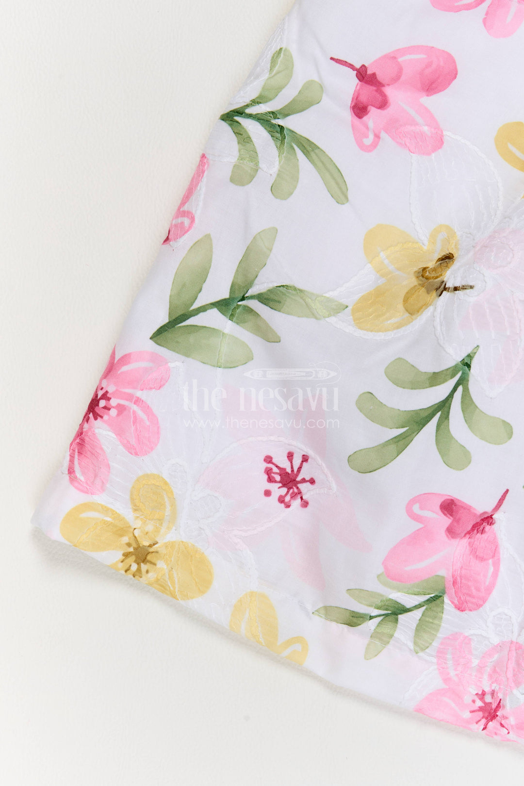 Girls Cotton Frock in Pink with Digital Print