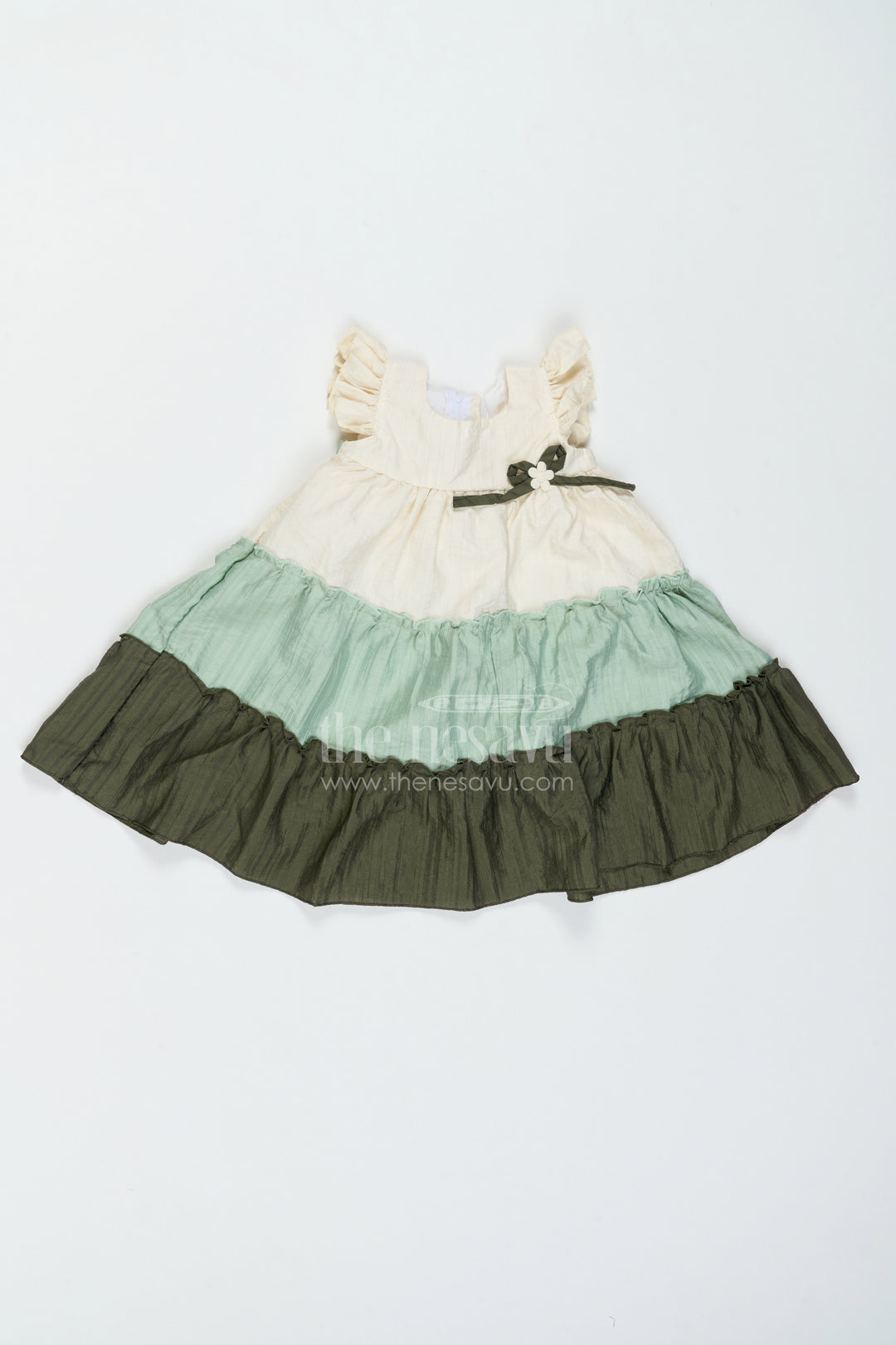Girls Tiered Cotton Frock for Family Celebrations and Special Outings