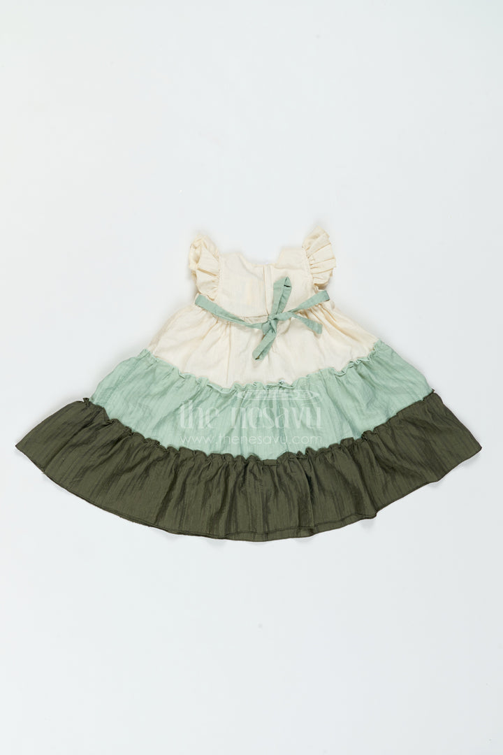 Girls Tiered Cotton Frock for Family Celebrations and Special Outings