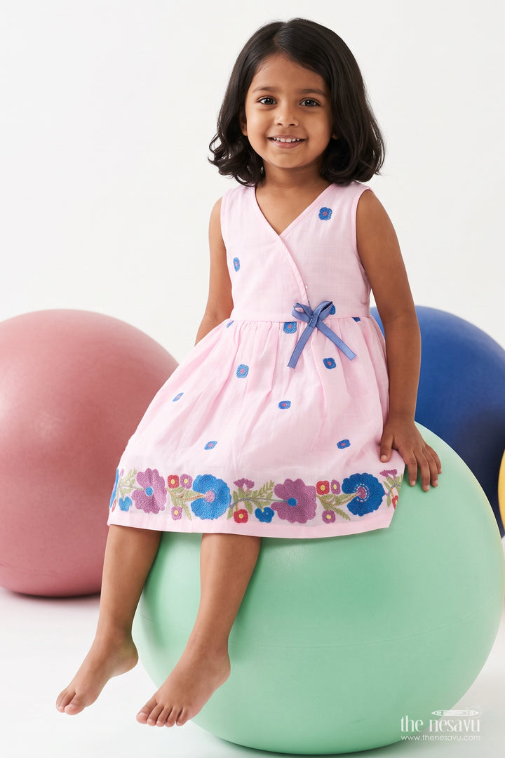 Girls Floral Hem Frock for Birthdays Garden Parties and Photo Moments