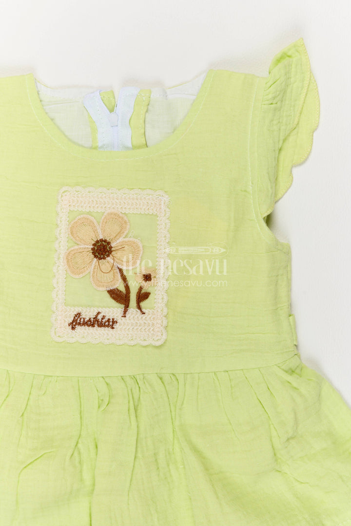 Girls Frock Dress with Thread Embroidery for Weddings and Parties