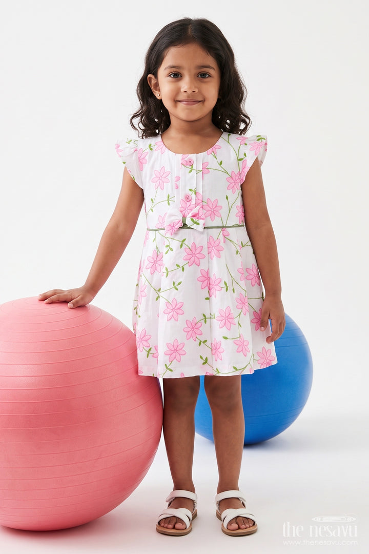 Cotton Dress for Girls in Pink for Family Celebrations