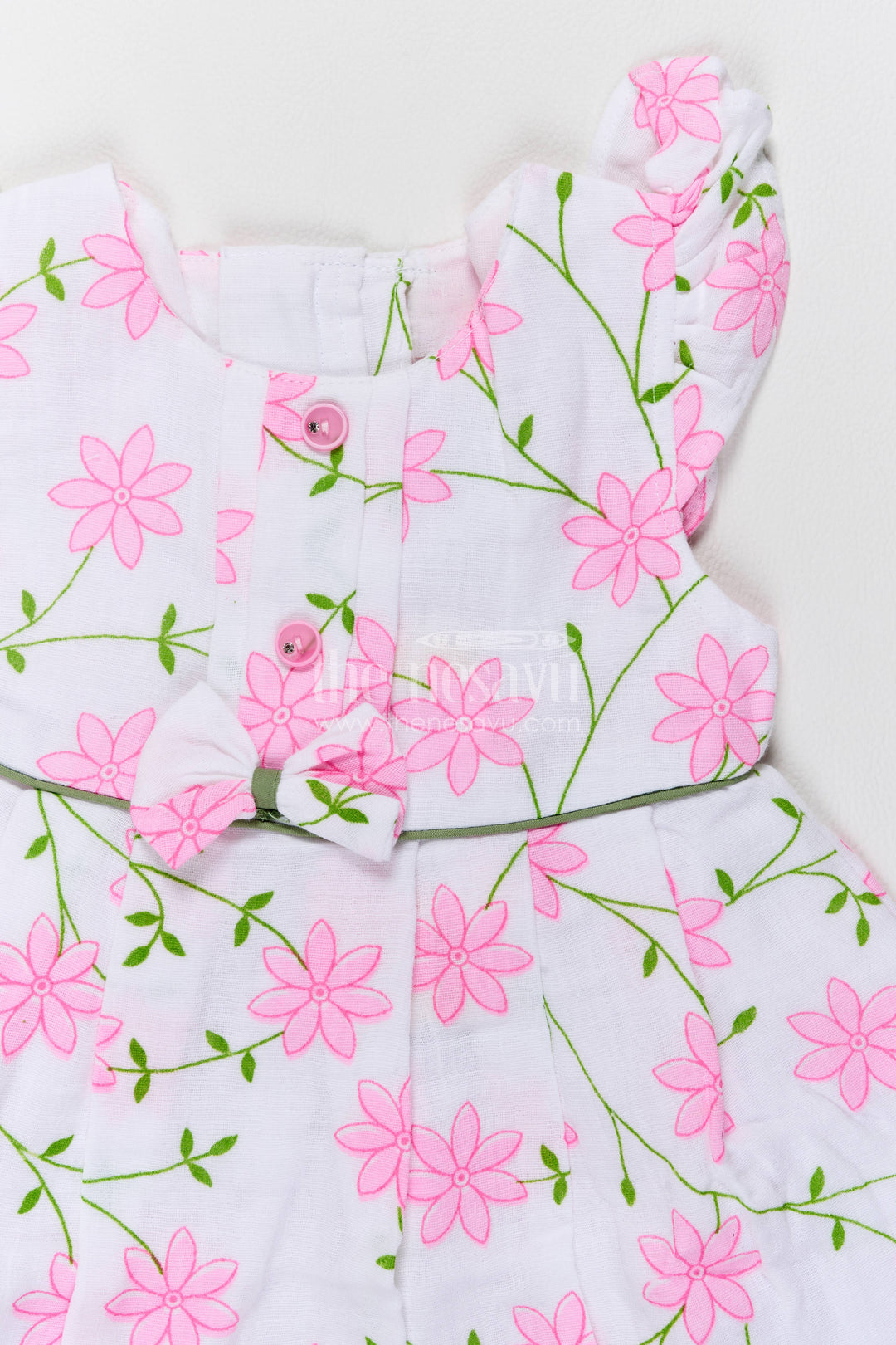 Cotton Dress for Girls in Pink for Family Celebrations