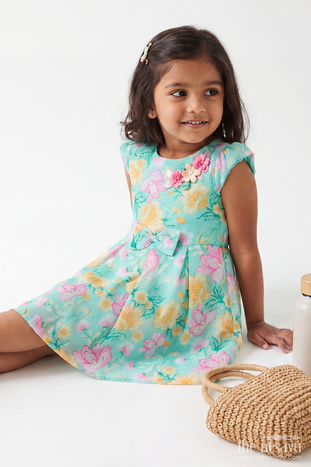 Girls Cotton Frock with Smart Tailoring for Family Functions