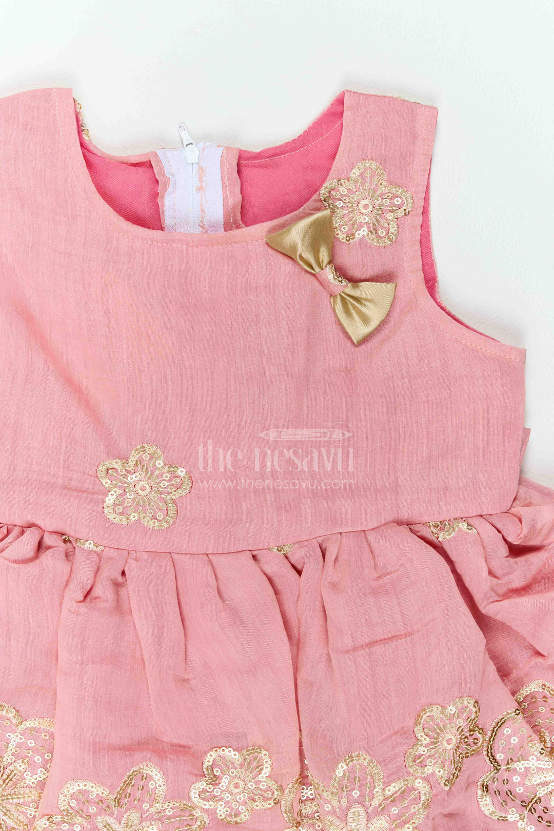 Girls Brocade Party Frock for Weddings Birthdays and Festive Functions
