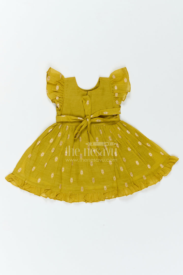 Ethnic Frock for Girls in Green for Milestone Days