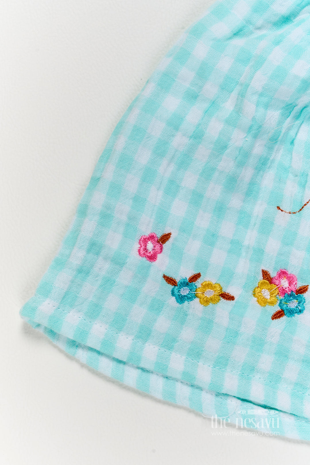Cotton Dress for Girls in Blue for Wedding Moments