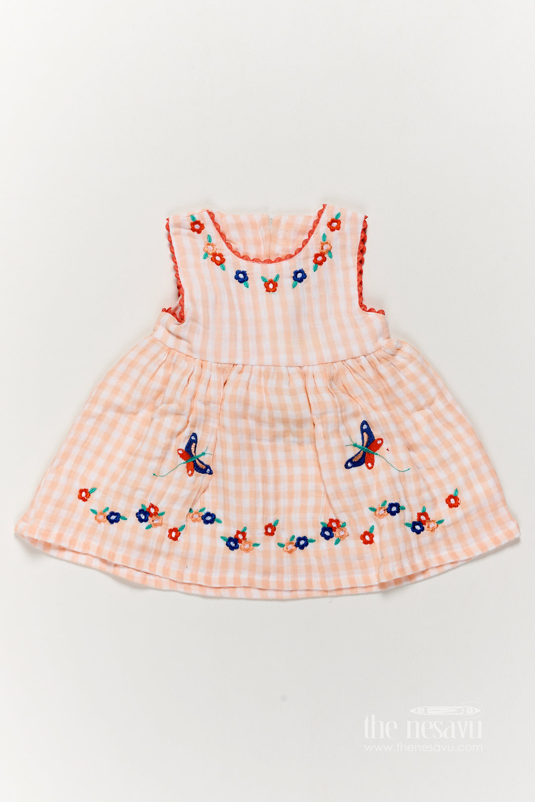 Girls Frock Dress in Orange for Milestone Days