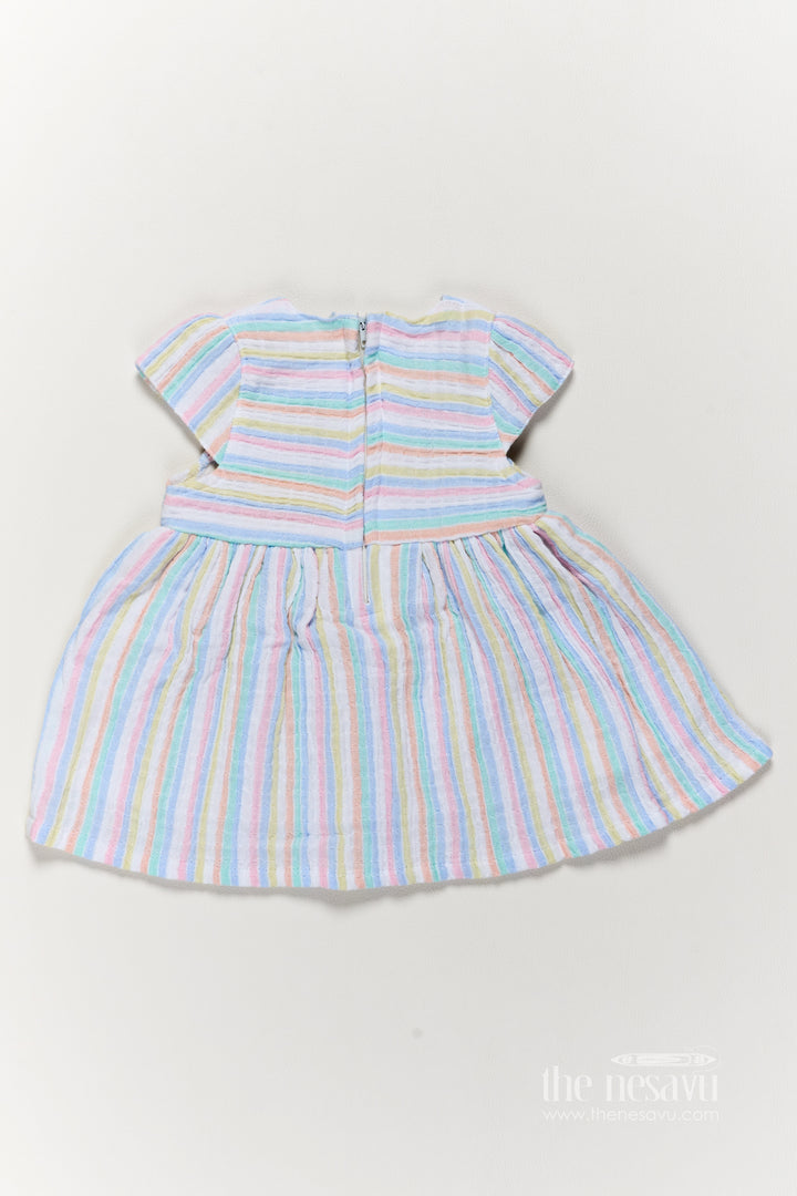Girls Frock Dress in Multicolor for Celebrations and Photos