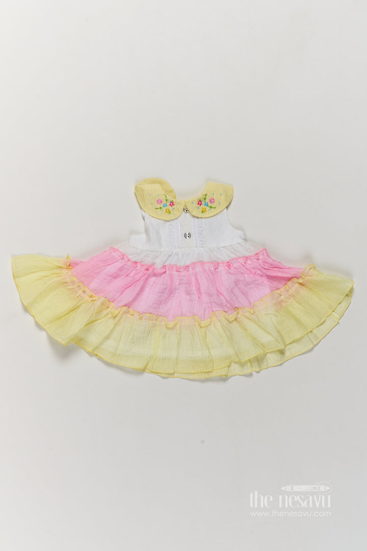 Cotton Dress for Girls in Multicolor with an Occasion Ready Finish