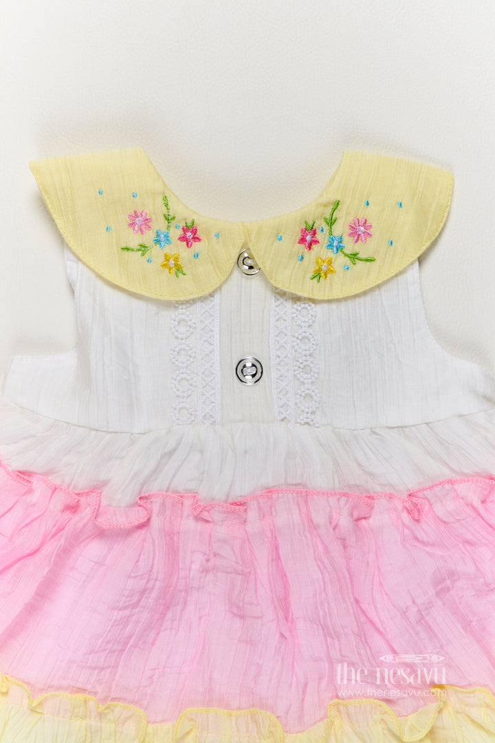 Cotton Dress for Girls in Multicolor with an Occasion Ready Finish