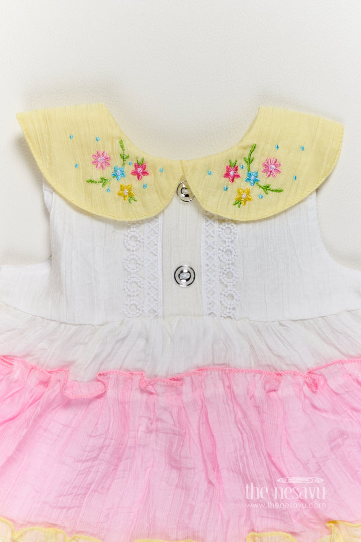 Cotton Dress for Girls in Multicolor with an Occasion Ready Finish