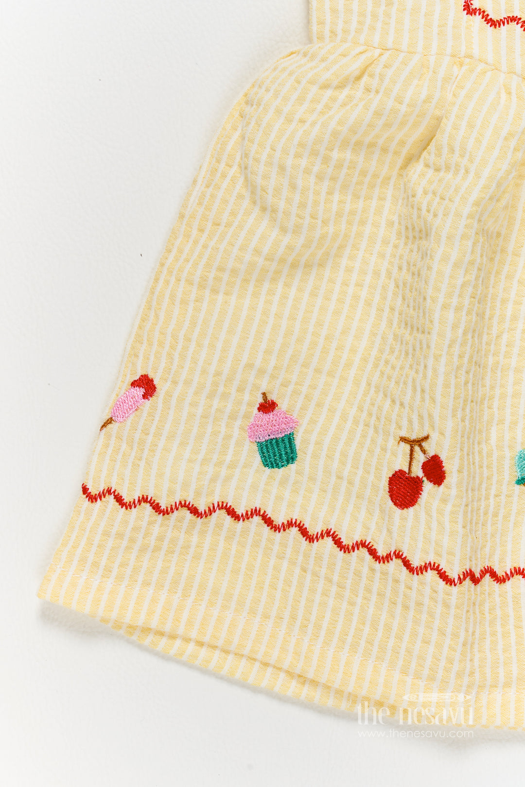 Girls Cotton Frock in Yellow for Special Functions